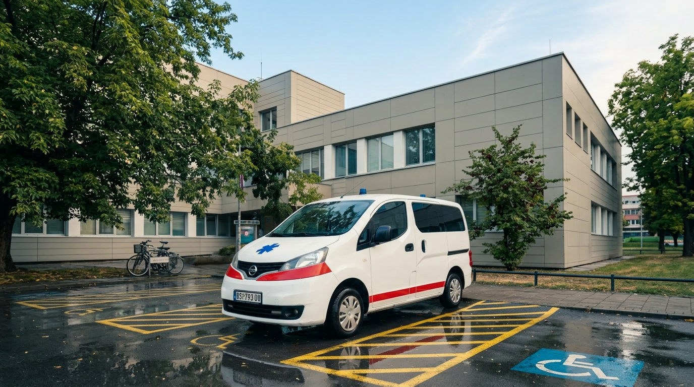 Saniteks sanitetsko vozilo na ulici u Novom Sadu